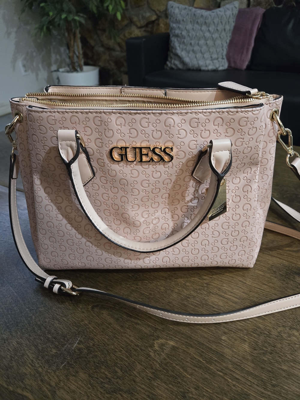 GUESS Pink Purse Tote Bag